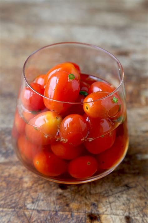 pickled cherry tomatoes thai style pickled plum food  drinks