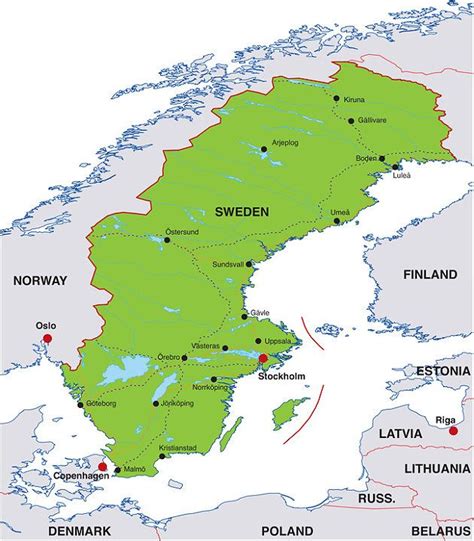 karte von schweden karte