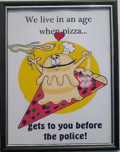 Funny Pizza Cartoon Quote Poster To Tickle Your Funny Bone