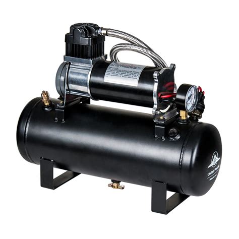 competition series heavy duty  volt  psi air compressor  tank green truck trailer
