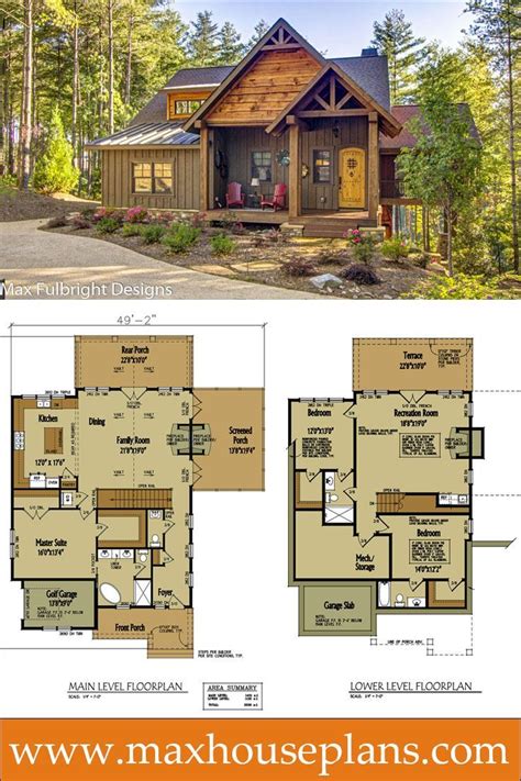 small cabin home plan  open living floor plan cabin house plans