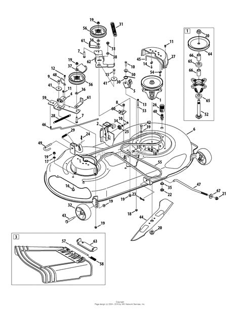 mtd alst   parts diagram  mower deck