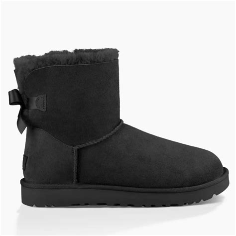 ugg womens mini bailey bow ii boot black lauries shoes