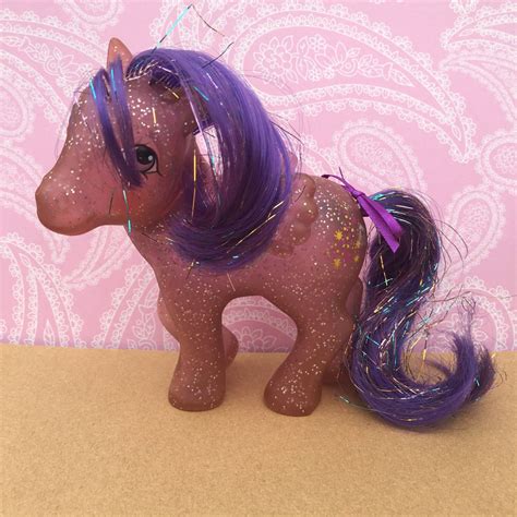 vintage  mlp   pony twinkler purple sparkle pegasus etsy