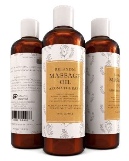 Relaxing Massage Oil 8 Oz Maple Holistics