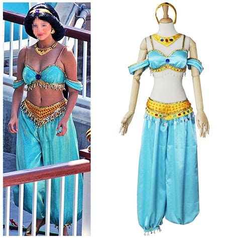 Cosplaydiy Women S Outfit Aladdin Jasmine Outfit Costume