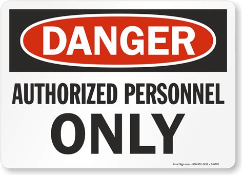 authorized personnel  sign printable