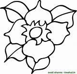 Coloring Pages Flower Single Simple Clipart Printable Color Kids Printing Thumb May Treehut Clipartbest Teachers Too Used Getcolorings Colori sketch template