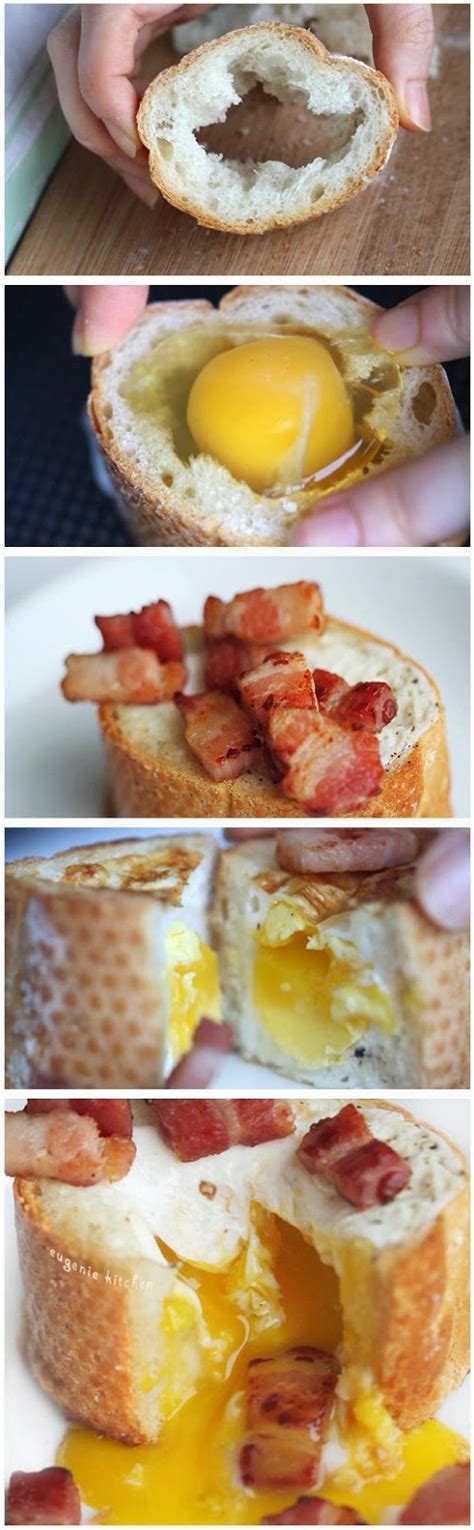 Egg Bacon Baguette Breakfast Recipe Quick And Easy Recipes