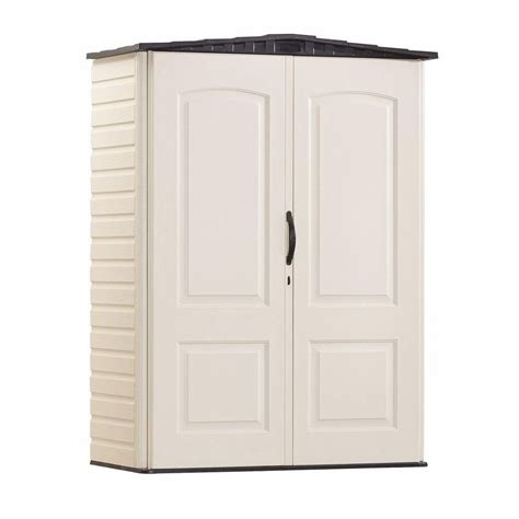 rubbermaid  cu ft small vertical storage shed