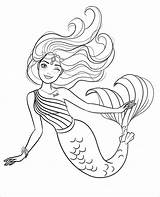 Barbie Coloring Mermaid Princess Pages Coloringbay Printable sketch template