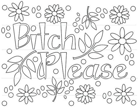 printable coloring pages  adults  swear words bmp