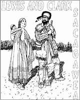 Lewis Clark Coloring Sacagawea Pages sketch template