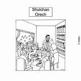 Shulchan Orech Seder sketch template