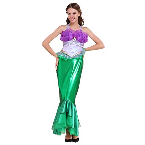 the little mermaid cosplay dress adult women fancy carnival halloween