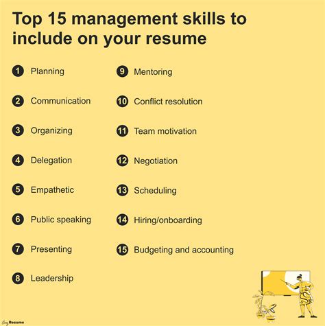 key management skills  list   resume    examples