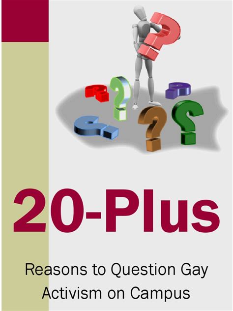 20 reasons to question the gay agenda single page booklet