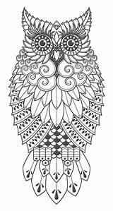 Owl Tattoo Tattoos Coloring Pages Stencil Buho Printable Quilling Adults Zentangle Drawing Cool Henna Stencils Template Drawings Cage Rib Owls sketch template