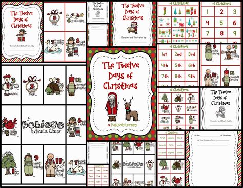 twelve days  christmas classroom freebies