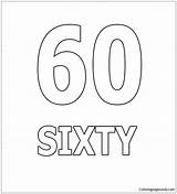 Number Sixty Pages Coloring Color sketch template