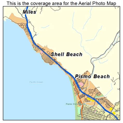 aerial photography map  pismo beach ca california