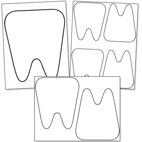 printable tooth template printable treatscom
