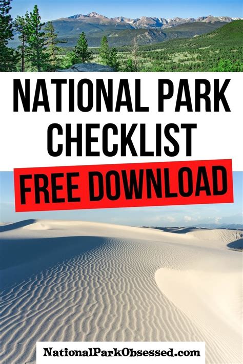 united states national parks checklist updated   national park