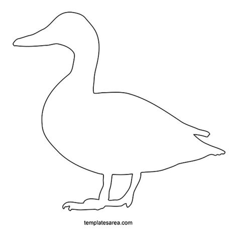 printable duck template templatesarea coloring library