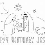 Jesus Birthday Happy Coloring Printable Pages Sheet Template Getdrawings sketch template