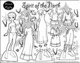 Paper Dolls Doll Coloring Pages Spirit North Print Printable Colouring Personas Thin Template Monday Clothes Girls Click Clothing Marisole Color sketch template