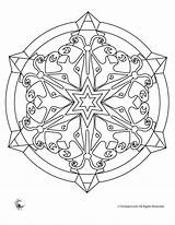 Mandala Kaleidoscope Snowflake Mandalas Malen Sheets Ausmalbilder Christmas Malvorlagen Ausmalen Vorlagen Zeichnen Coloringhome sketch template