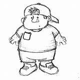 Fat Boy Coloring Pages Skecthing Kids Color Drawing Sketch Boys Little Wall Sheets Netart Bossy Print sketch template