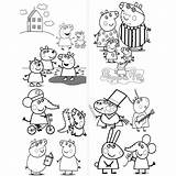 Peppa Pig Friends Colouring Template sketch template