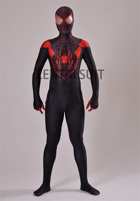 Ultimate Miles Morales Spider Man Costume 3d Printing Spandex Lycra