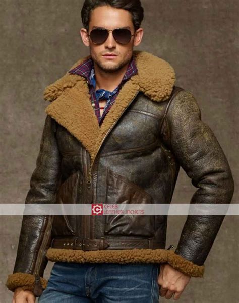 buy ralph lauren shearling bomber polo leather jacket