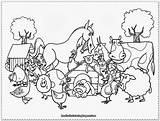 Farm Coloring Pages Animal Kids Animals Realistic Printable Color Book Children sketch template