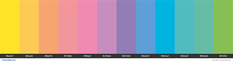 muted rainbow  colors palette colorswall