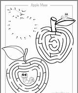 Mazes Apples sketch template
