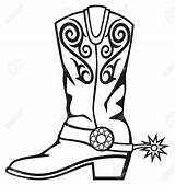 Cowboy Boots Drawing Boot Getdrawings sketch template