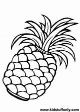 Pineapple Clipart Coloring Outline Pages Kid Clipartmag Printable Pineapples Webstockreview sketch template