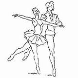 Ballet Coloring Pages Ballerina Girl Printable Little Couple Performing Beautiful Getdrawings Ballerinas Sheet Angle sketch template