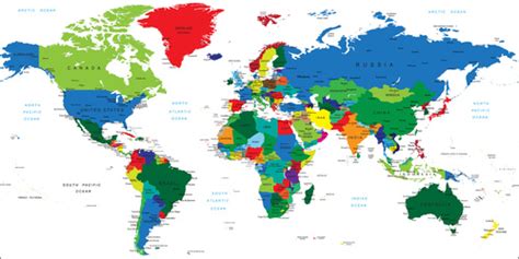 Póster Mapa Político Mundial 2006 Posterlounge Pt