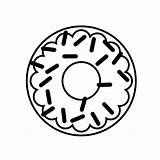 Donut Sprinkles Colorir Doughnut Ciambella Rosquinha Bestcoloringpagesforkids sketch template