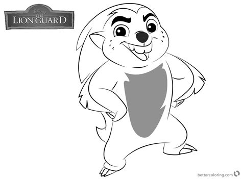 lion guard coloring pages bunga  printable coloring pages