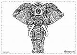 Dieren Moeilijk Animais Elefante Downloaden Uitprinten Baixar sketch template