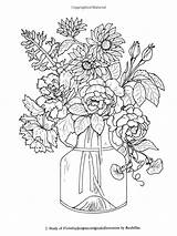 Coloring Pages Flower Adult Printable Dover Book Color Own Great Adults Flowers Books Prints Drawing Sheets Choose Board Floral Charlene sketch template