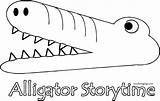 Coloring Crocodile Alligator Storytime Wecoloringpage sketch template