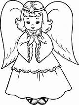 Angel Coloring Pages Printable Christmas Angels Snow Cute Color Kids Print Adults Sheets Getcolorings Patterns sketch template