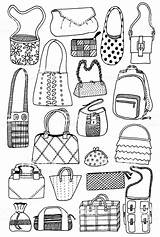 Handbag Handbags Tekenen Purses Taschen Handtasche Schets Handtaschen Mode Bolsa Sacs Malvorlage Ausmalbilder sketch template