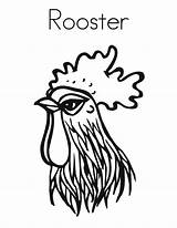 Coloring Rooster Head sketch template
